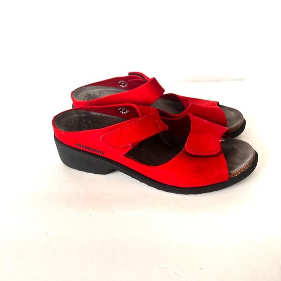 memphisto red slip on sandal - Picture 3 of 8